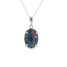 Sterling Silver Opal triplet 14x10mm claw set - Masterpiece Jewellery Opal & Gems Sydney Australia | Online Shop
