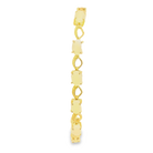 Gold Plated Sterling Silver patterned bracelet with 7x5mm White Opals - Masterpiece Jewellery Opal & Gems Sydney Australia | Online Shop