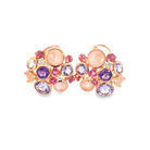 18kt Rose Gold Multi Colour gems and Diamond studs - Masterpiece Jewellery Opal & Gems Sydney Australia | Online Shop