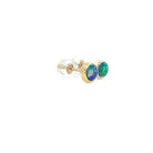 Handmade Opal Stud Earrings - Gold/Silver | Dainty & Cute | Crystal Fire Opal Jewelry | Gift for Her"4mm - Masterpiece Jewellery Opal & Gems Sydney Australia | Online Shop
