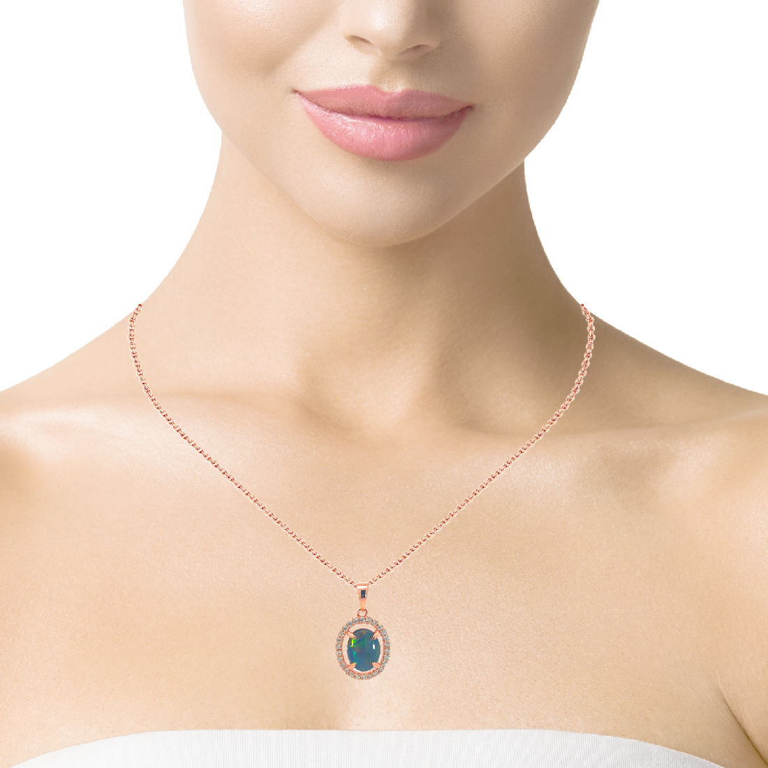 Rose Gold Plated Sterling Silver Triplet Opal Pendant - Dainty, Silver & Gold, Raw or Fire Opal Necklace Options - Masterpiece Jewellery Opal & Gems Sydney Australia | Online Shop