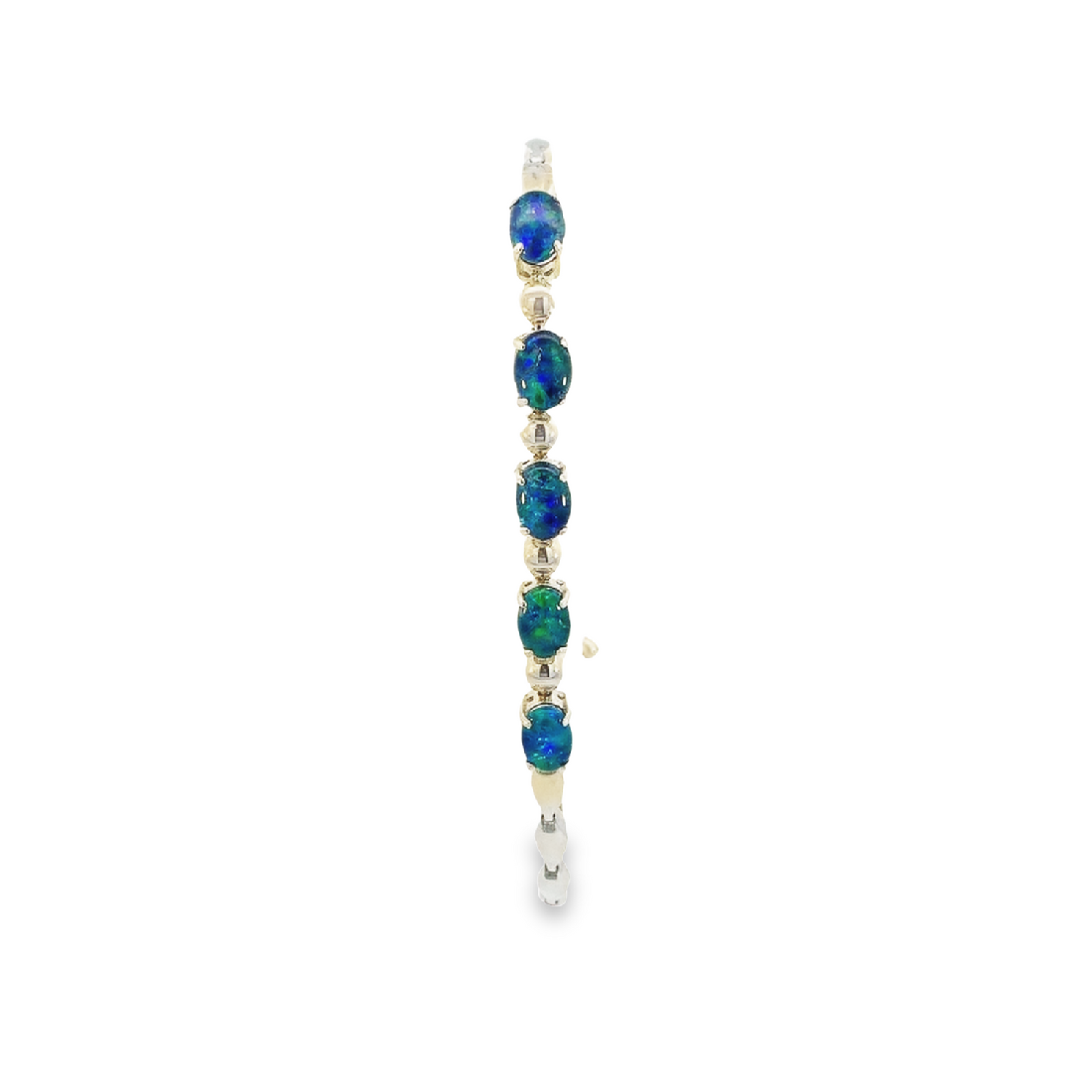 Sterling Silver 7x5mm Opal triplet bracelet with marquise design - Masterpiece Jewellery Opal & Gems Sydney Australia | Online Shop