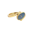 Gold plate sterling silver oval shape opal doublet ring - Masterpiece Jewellery Opal & Gems Sydney Australia | Online Shop