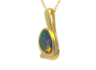 Gold Plate Silver Opal doublet 21x8.8mm pendant - Masterpiece Jewellery Opal & Gems Sydney Australia | Online Shop