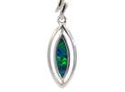 Sterling Silver Marquise shape Opal doublet 12x4mm pendant - Masterpiece Jewellery Opal & Gems Sydney Australia | Online Shop