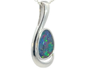 Sterling Silver Opal doublet 27x11mm pendant - Masterpiece Jewellery Opal & Gems Sydney Australia | Online Shop