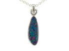 Sterling Silver Opal doublet 23x6mm pendant - Masterpiece Jewellery Opal & Gems Sydney Australia | Online Shop