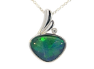 Sterling Silver freeform Opal triplet 17x19mm pendant - Masterpiece Jewellery Opal & Gems Sydney Australia | Online Shop