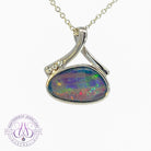 Sterling Silver Opal triplet 15.6x17.1mm pendant - Masterpiece Jewellery Opal & Gems Sydney Australia | Online Shop