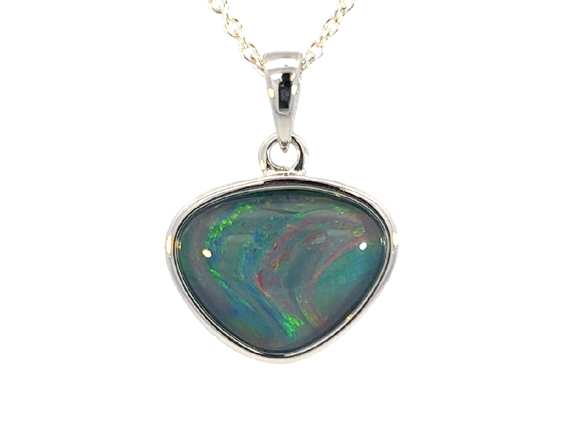 Sterling Silver Opal triplet 20.9x15.8mm pendant - Masterpiece Jewellery Opal & Gems Sydney Australia | Online Shop