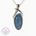 Sterling Silver Opal triplet pendant 28.6x11.1mm - Masterpiece Jewellery Opal & Gems Sydney Australia | Online Shop