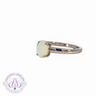 Sterling Silver solitaire 8x6mm White Opal ring - Masterpiece Jewellery Opal & Gems Sydney Australia | Online Shop