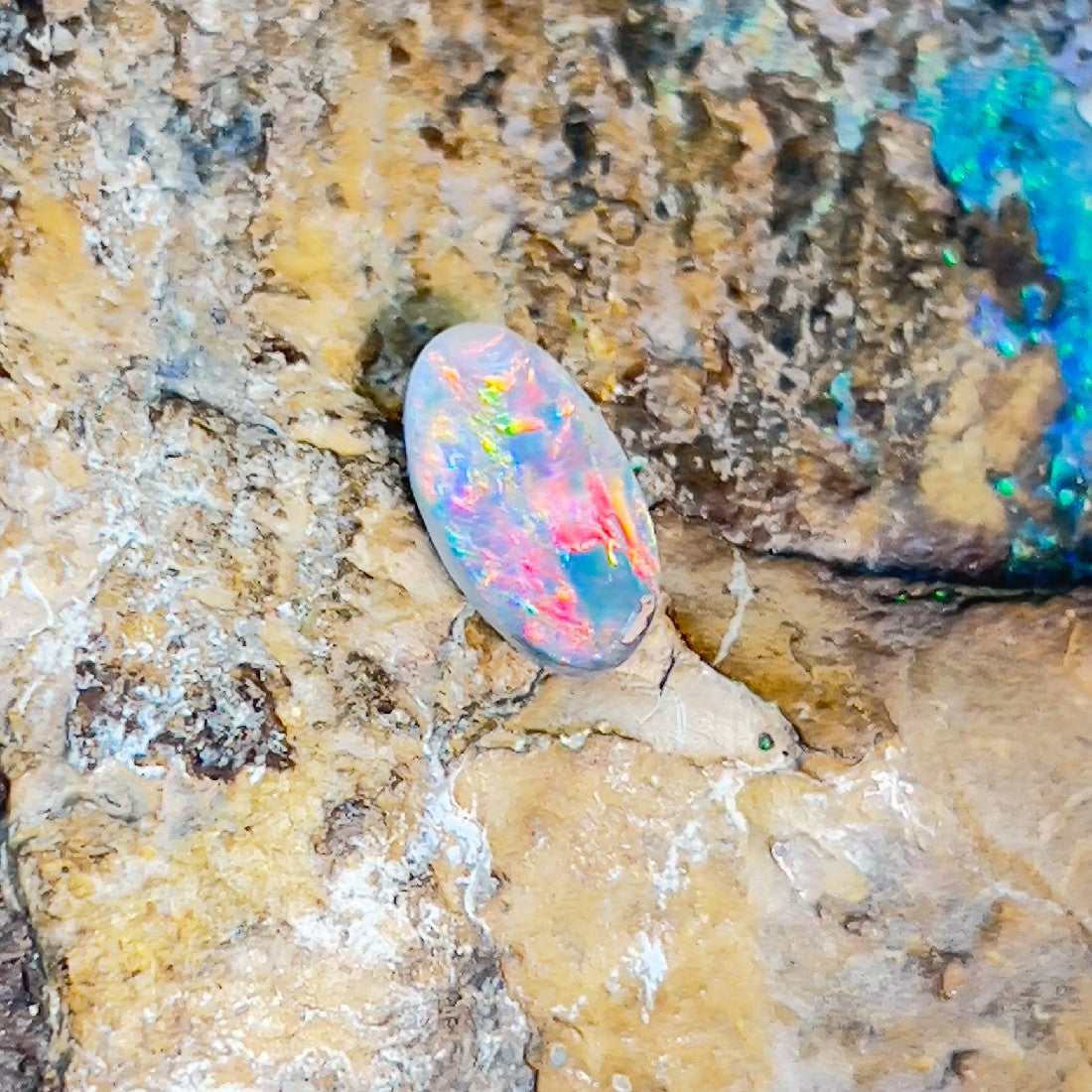 One Oval 1.19ct Black Opal Fire - Masterpiece Jewellery Opal & Gems Sydney Australia | Online Shop