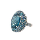 18kt White Gold Dress ring Multi Topaz and Sapphire - Masterpiece Jewellery Opal & Gems Sydney Australia | Online Shop