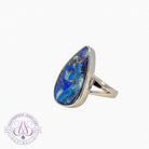 Sterling Silver Boulder Opal 24x14.5mm ring - Masterpiece Jewellery Opal & Gems Sydney Australia | Online Shop