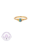 18kt Yellow Gold Black Opal 0.2ct ring solitaire - Masterpiece Jewellery Opal & Gems Sydney Australia | Online Shop