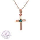 Sterling silver plated with Rose Gold Opal triplet 3mm cross - Masterpiece Jewellery Opal & Gems Sydney Australia | Online Shop