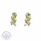 18kt Yellow gold Marquise 6x3mm and diamond earrings - Masterpiece Jewellery Opal & Gems Sydney Australia | Online Shop