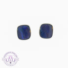 One pair of 18kt White Gold Boulder 6.2ct Blue Opal studs - Masterpiece Jewellery Opal & Gems Sydney Australia | Online Shop