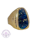 9kt Yellow Gold 9.79ct Boulder Opal ring - Masterpiece Jewellery Opal & Gems Sydney Australia | Online Shop