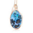 One Rose Gold plated Sterling Silver Freeform Boulder Opal pendant - Masterpiece Jewellery Opal & Gems Sydney Australia | Online Shop