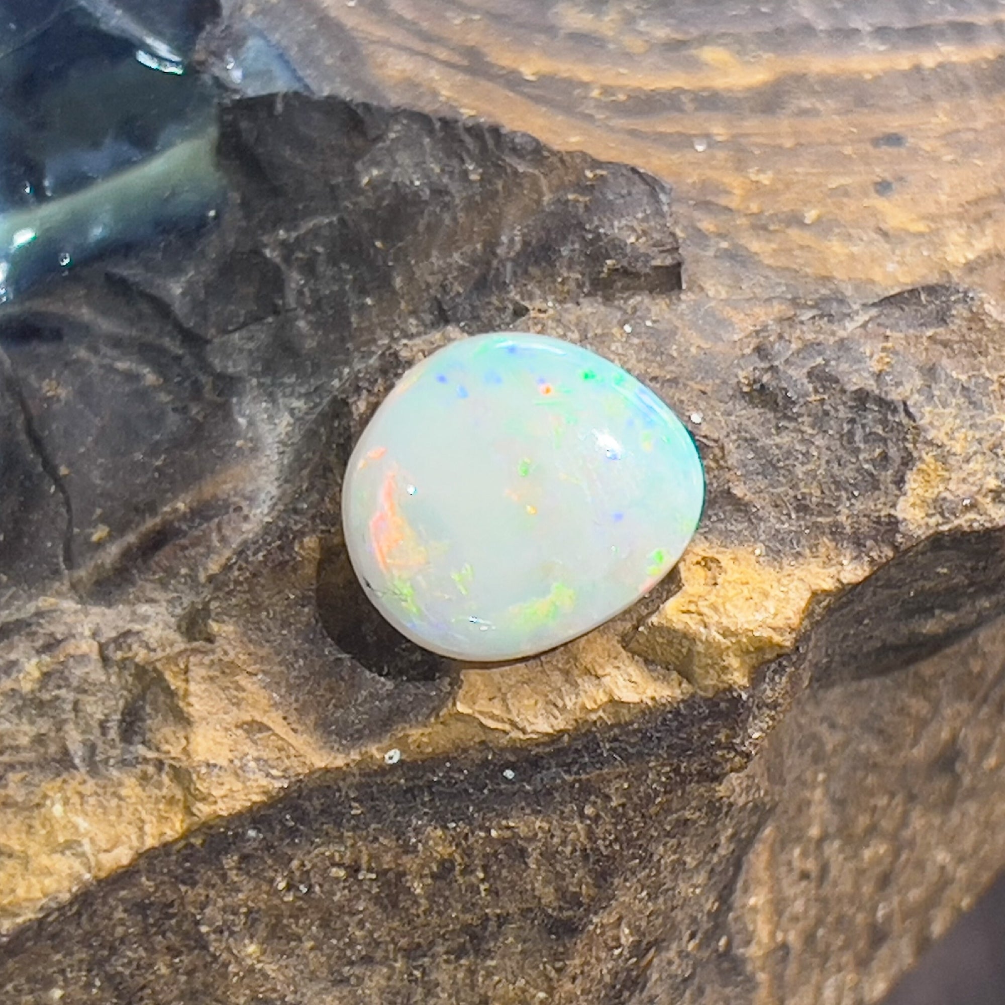 Freeform White Opal Green Red 2.24ct - Masterpiece Jewellery Opal & Gems Sydney Australia | Online Shop