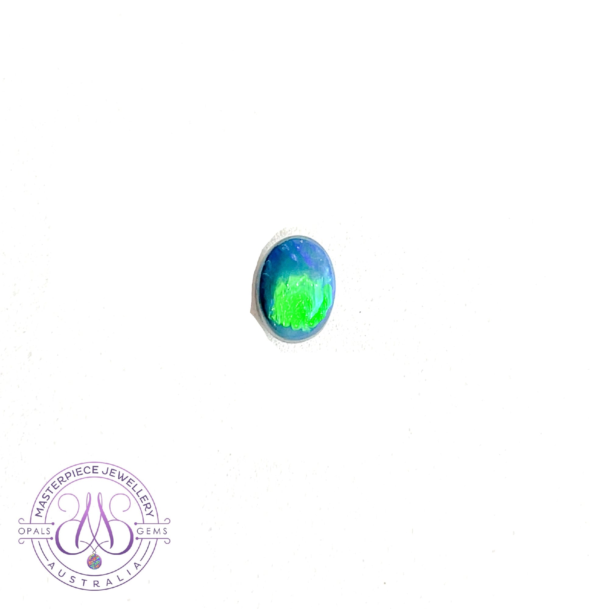 Loose Black Opal 1.24ct Green flash 