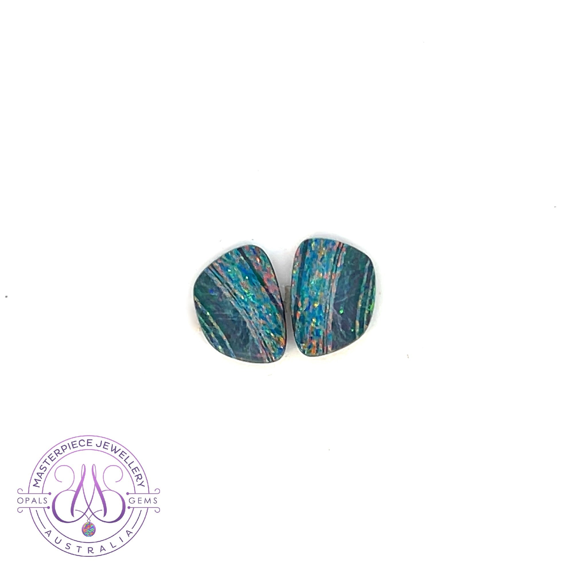 Pair of loose opal doublets