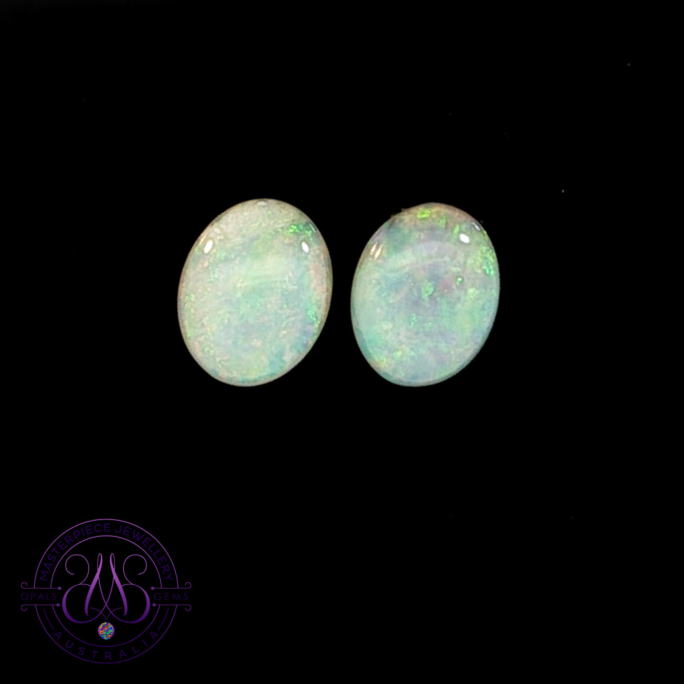 Pair of Crystal Opals 3.3ct 10x8mm