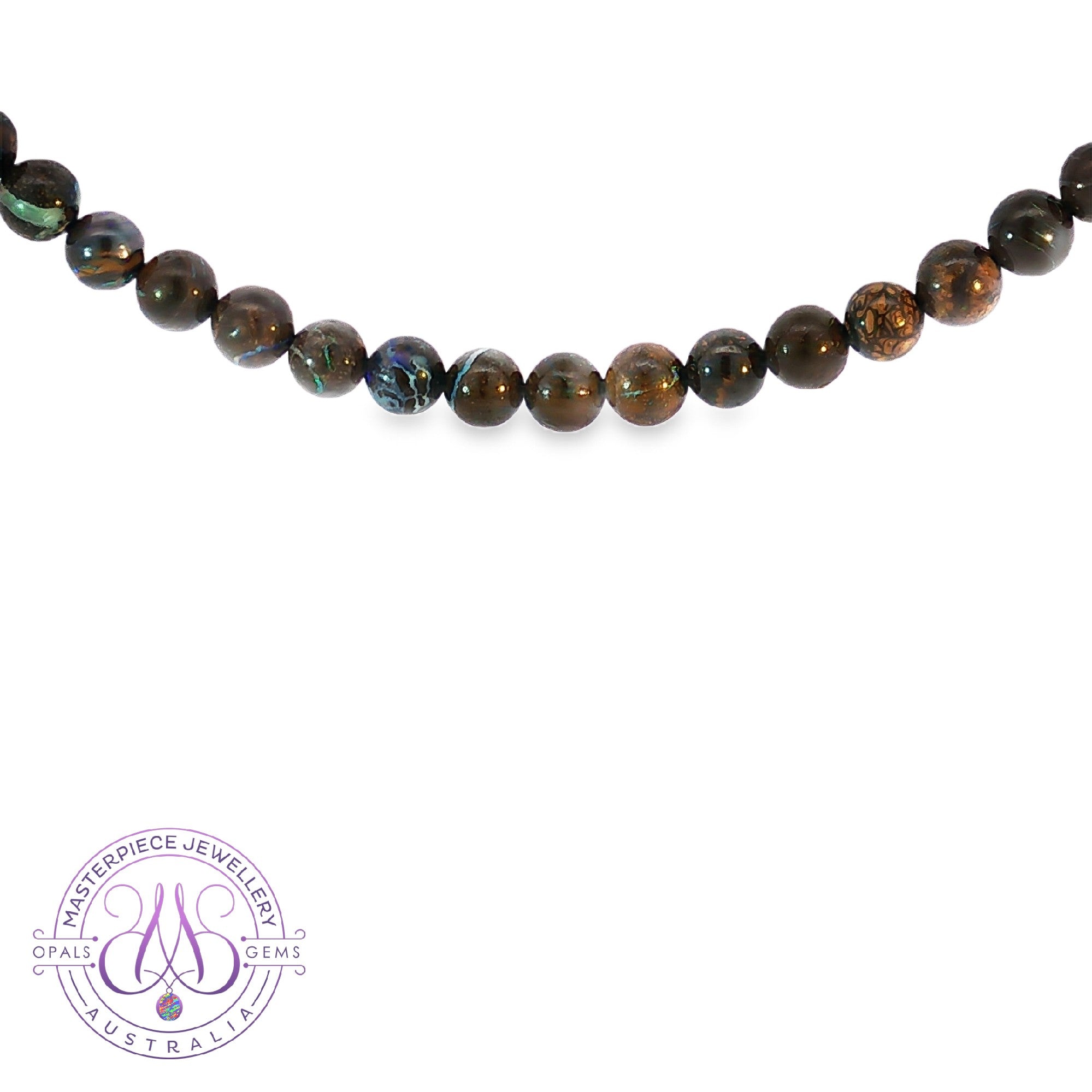 Boulder Opal beaded necklace stretch