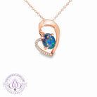 Rose Gold plated sterling Silver heart design Opal Triplet 9x7mm pendant