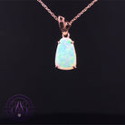 Rose Gold plated Silver 1.85ct Crystal Opal pendant
