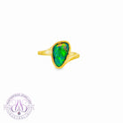 Gold Plated Silver Opal 13x9mm triplet ring