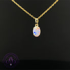 9kt Yellow Gold classic claw set Black Opal 0.45ct pendant