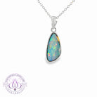 Sterling Silver 17x8mm Opal doublet pendant