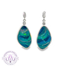 Sterling Silver large dangling Opal freeform 9.5ct earrings