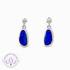 Sterling Silver drop style Opal earrings 2.4ct 