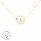 18kt Yellow Gold single Akoya Pearl 8.5-9mm necklace