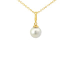 14kt Yellow Gold South Sea 8.5-9mm pearl clip on pendant