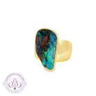 Gold Plated Silver Large Boulder Opal 13.78ct ring bezel