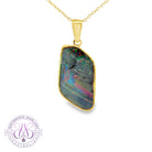 Gold Plated Silver Boulder Opal 11.81ct bezel set pendant