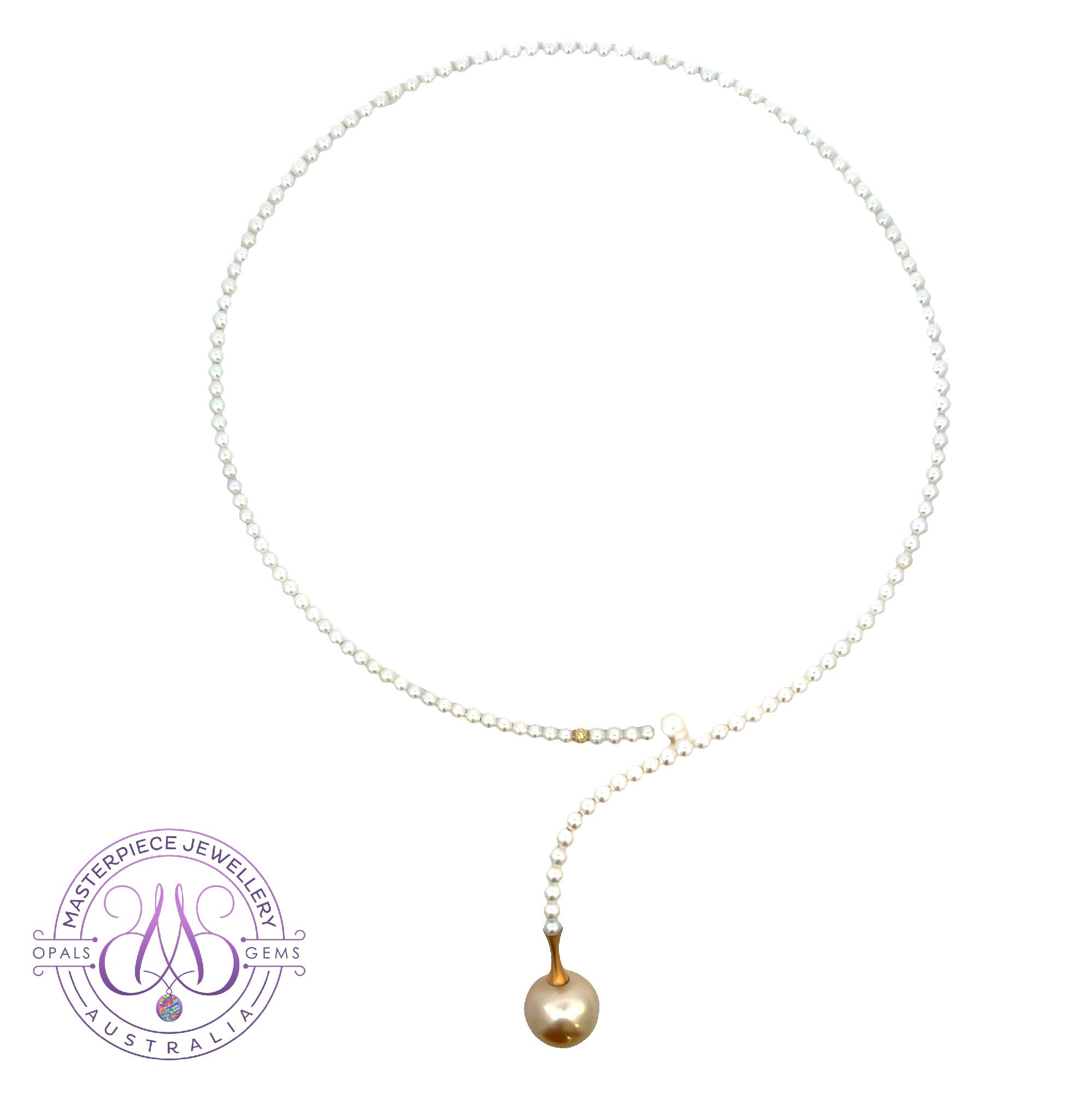 South Sea Golden 13.5mm Pearl necklace 
