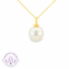18kt Yellow God solitaire South Sea Pearl 12mm pendant