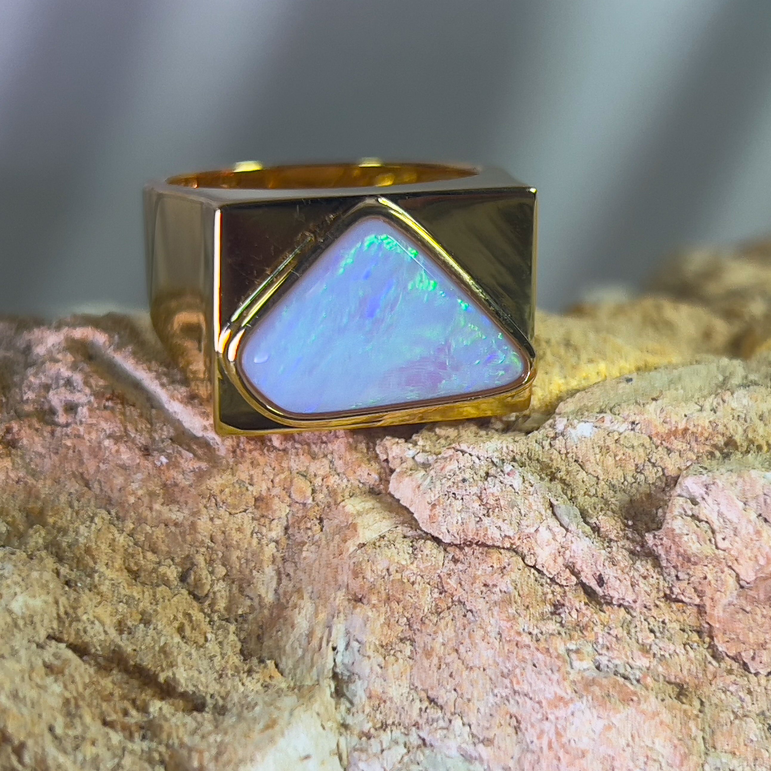 Gold Plated Sterling Silver 3.7ct Light Opal - Masterpiece Jewellery Opal & Gems Sydney Australia | Online Shop