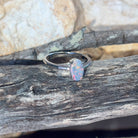 Sterling Silver Black Opal 0.67ct solitaire claw set ring - Masterpiece Jewellery Opal & Gems Sydney Australia | Online Shop