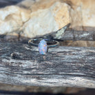 Sterling Silver Black Opal 0.67ct solitaire claw set ring - Masterpiece Jewellery Opal & Gems Sydney Australia | Online Shop