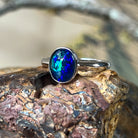 Sterling Silver 8x6mm Triplet Opal ring bezel set - Masterpiece Jewellery Opal & Gems Sydney Australia | Online Shop