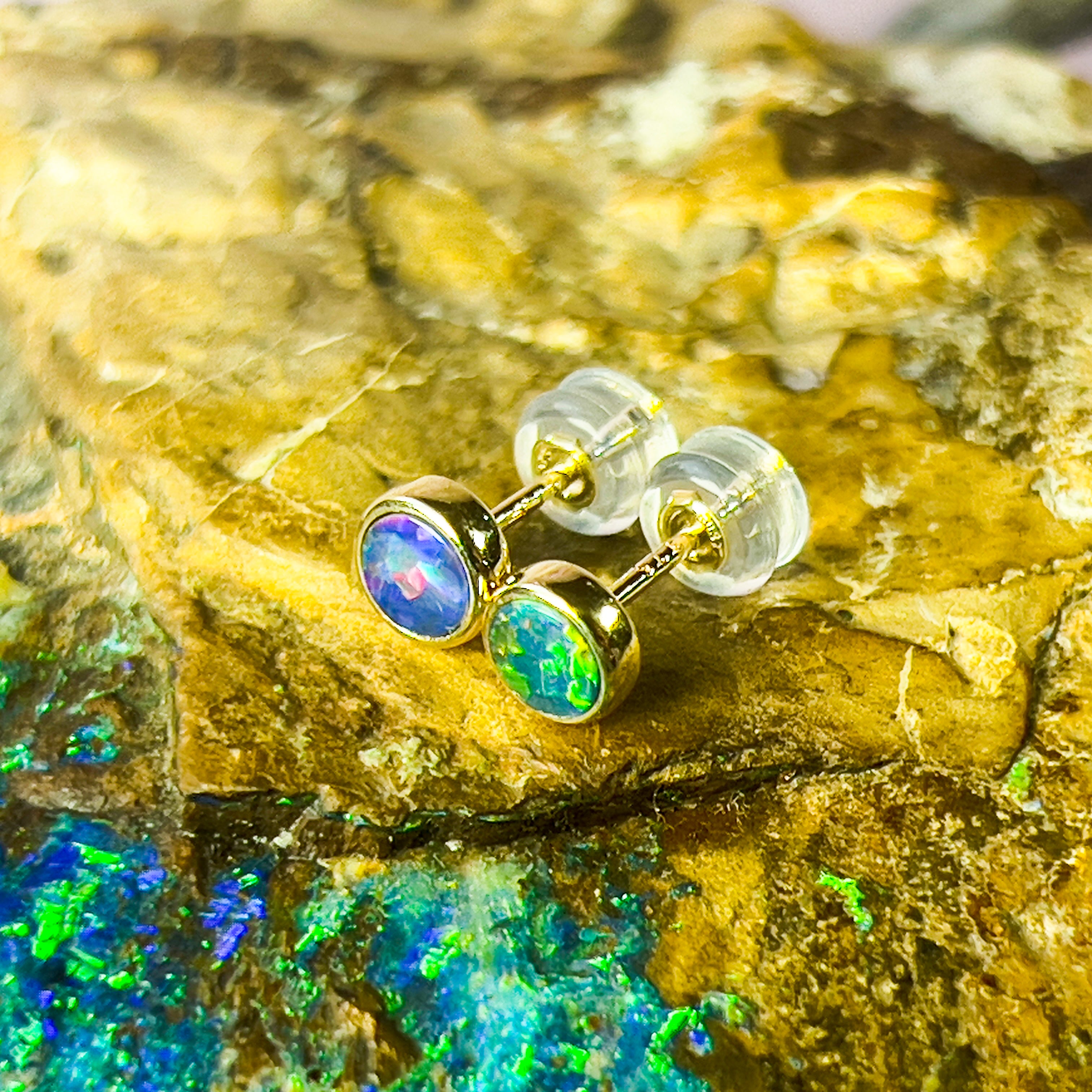 Rainbow opal earrings outlet