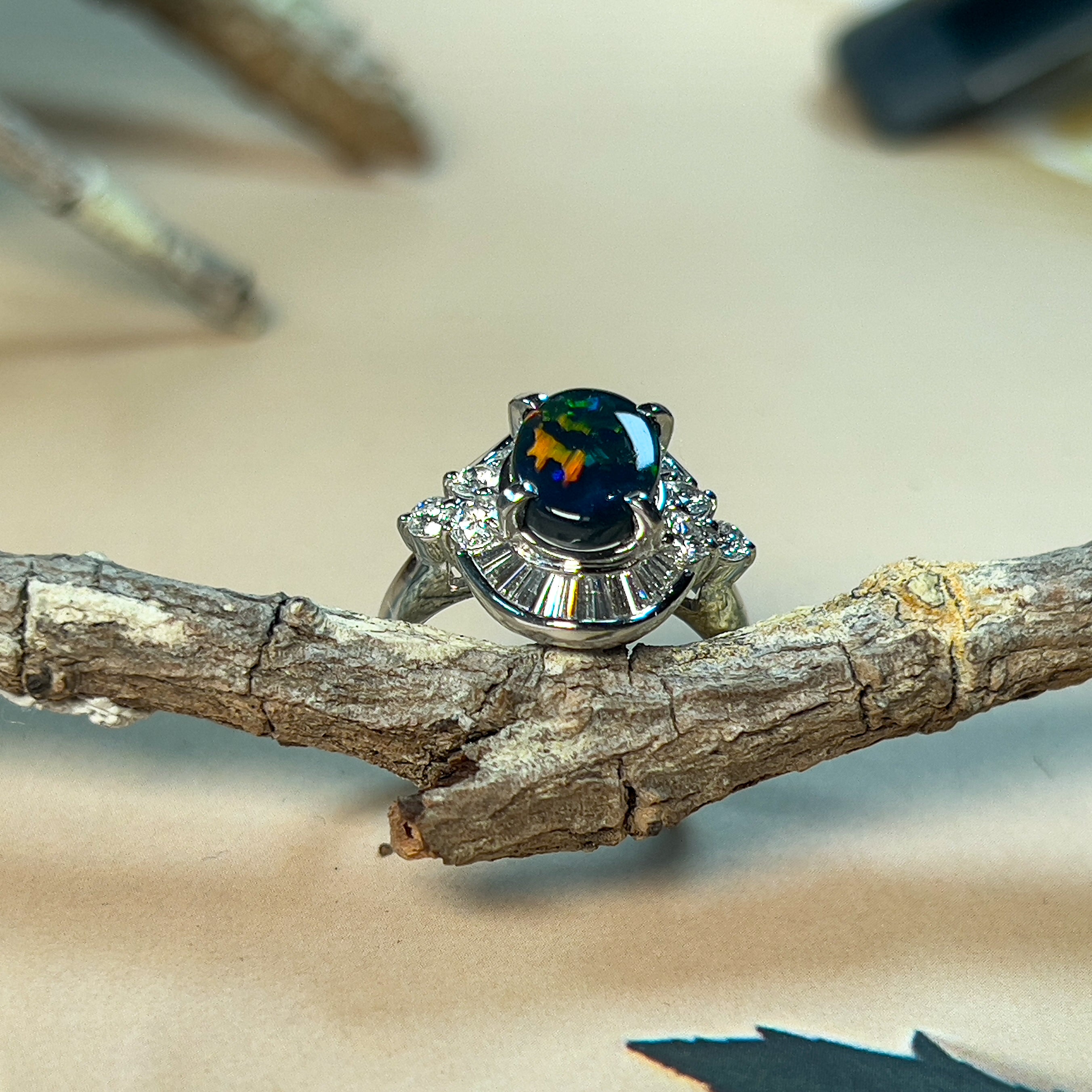 Platinum opal ring store