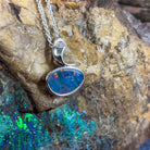 Sterling Silver Opal doublet 19.1x13.4mm pendant - Masterpiece Jewellery Opal & Gems Sydney Australia | Online Shop